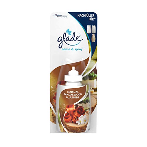 Glade (Brise) Sense & Spray Nachfüller, automatisches Duftspray mit Bewegungssensor, Lufterfrischer, Sensual Sandalwood & Jasmine (Bali Sandelholz und Jasmin), 1er Pack (1 x 18 ml)