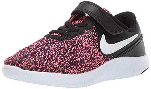 Nike Kids Flex Contact (PSV) Black White Racer Pink Size 13