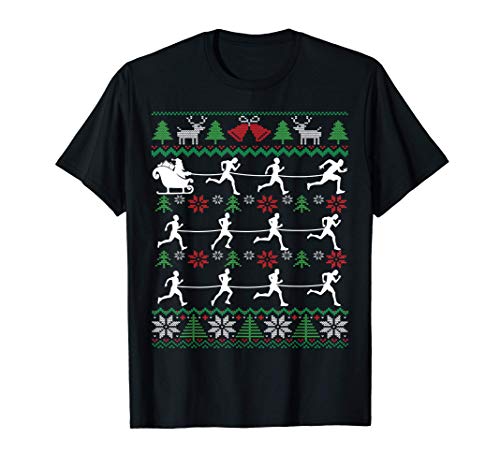 Correr la Navidad Running Ugly Christmas Camiseta