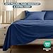 Bare Home Super Soft Fleece Sheet Set - King Size - Extra Plush Polar Fleece, Pill-Resistant Bed Sheets - All Season Cozy Warmth, Breathable & Hypoallergenic (King, Dark Blue)