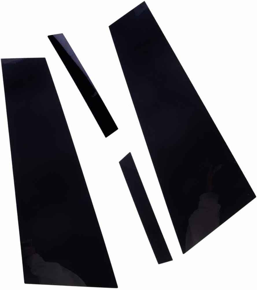 4pcs Glossy Black Window Door B C Pillar Posts Cover Trim Fit for Mercedes-Benz CLS C219 2006-2011