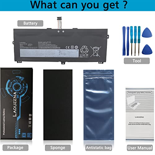Laqueena-L18M3P72-Laptop-Battery-Compatible-with-Lenovo-ThinkPad-X390-Yoga-X13-Yoga-1st-Gen-Series-L18L3P72-L19M3P71-02DL022-02DL021-02HM886-SB10K97659-SB10K97660-SB10V03234-5B10W13927-SB10T83170