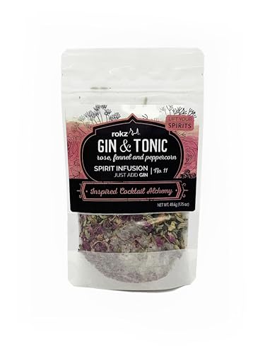 Rokz Gin and Tonic Spirit Infusion Blend for Cocktails
