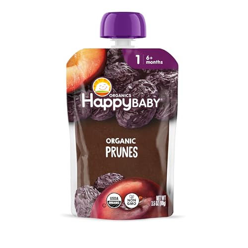 Happy Baby Clearly Crafted Organic Baby Food Stage 1 Prunes 3.5 Oz