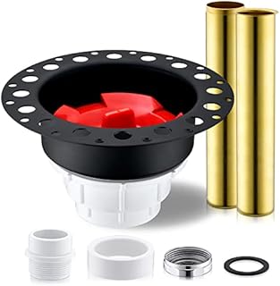 HANEBATH Black Freestanding Tub Drain Rough-in Kit for Freestanding Bathtub –with 2 Brass Tail Pipe and 1-1/2” PVC Plastic Adapter