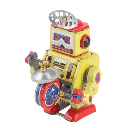 Robot de Cuerda de Juguete Hecho a Mano, Exquisito Robot de Cuerda de Hierro Vintage para Exhibición de Cafetería y Bar Robot de Cuerda de Juguete Hecho a Mano, Exquisito Robot de Cuerda de Hierro Vintage para Exhibición de Cafetería y Bar