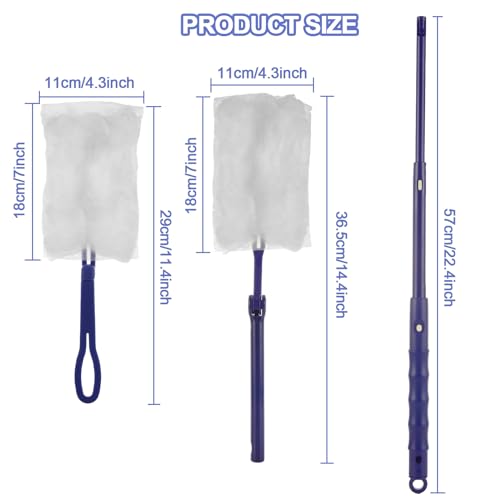 Image of ABuff 100 PCS Disposable Duster Refills Compatible with Swiffer Duster, Replacement Thickened Duster Refills & 2 Handle, Heavy Duty Multi Surface Dusters Refill for Home, Office, Blinds, Ceiling Fans