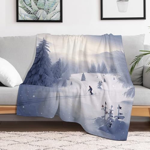 Couverture d'hiver en microfibre extra large contre le froid du canapé
