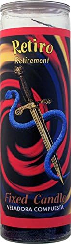 INDIO 7DAY Candle-VM Jubilación PPL:Vela Púrpura de Retiro - Velas Misticas 7 Día Fijo