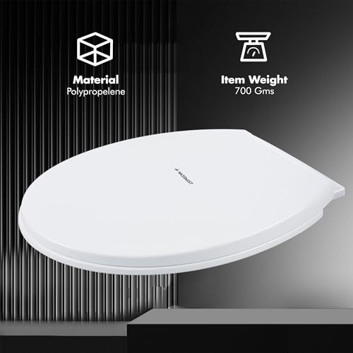 Image of WASSMIST Toilet Seat Cover Set - Durable Toilet Seat Cover | Fits Most Standard EWC Commodes | Premium Finish
