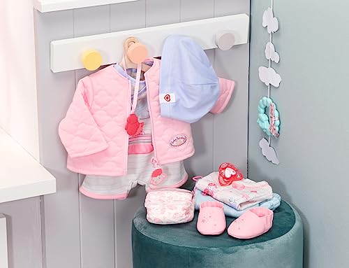 Zapf Creation 703267 Baby Annabell Mix & Match Set - Für Kleinkinder ab 3 Jahren - Geeignet für kleine Kinderhände - Inklusive Strampler, T-Shirt, Hose, Jacke und mehr