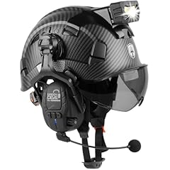 Black Graphite Pattern with Bluetooth Earmuffs and Headlight