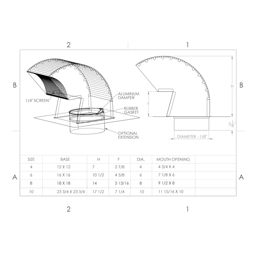 Generic Goose Neck Painted Exhaust Roof Vent With Extension  thumb #4