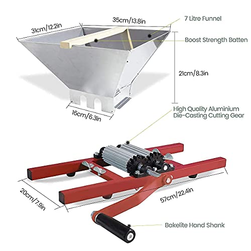 Squeeze Master Xl Fruit Apple Cider Wine Classic Press- 7.9 Gallon/30L-Solid Wood Basket With Grape Berry Wine Classic Crusher -7 Litre/1.8Gallon #TOP5