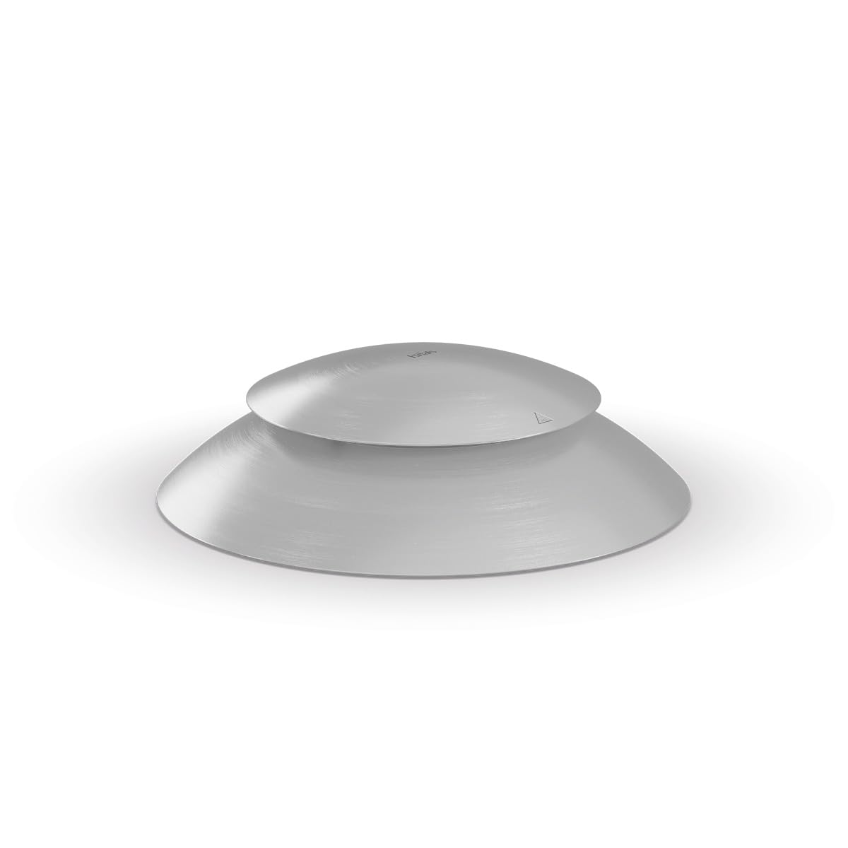 höfats - Tapa MOON 45 de acero inoxidable con sistema de ventilación - Cubierta para evitar que vuelen cenizas y chispas - La curvatura evita la acumulación de agua - Resistente a la intemperie
