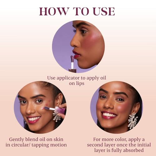 Typsy Beauty Shade Shifter Colour Changing Lip & Cheek Oil I Infused with Skin Loving Ingredients I Get High Shine, Unique Pink Shade with Natural Dewy Look I 6.4g - Image 5