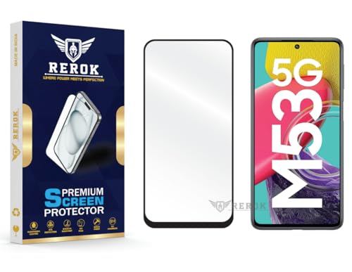 Image of Gorilla Tempered Glass Screen Protector Compatible with Samsung Galaxy M53 5G [Pack of 1] | Edge-to-Edge, Bubble-Free, Case Friendly, Easy Installation Kit