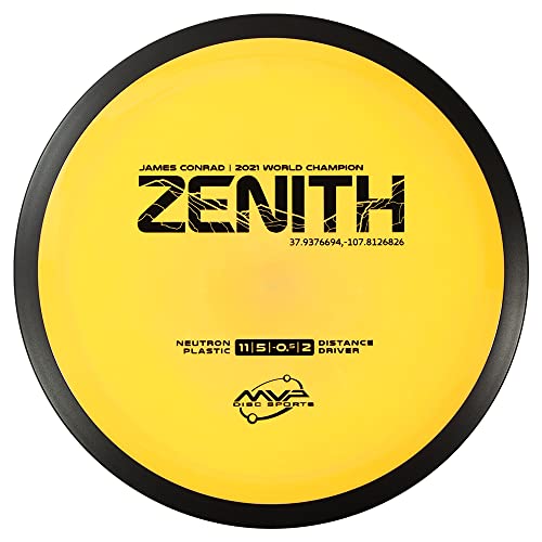 MVP Disc Sports Neutron Zenith James Conrad Edition Disc Golf Distance Driver (165-170g / Colors May Vary)