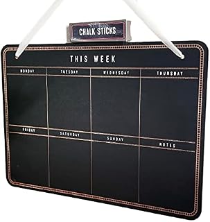 Darthome Wall Hanging Chalkboard Weekly Planner With Chalk Sticks Copper Food Meal Menu Planner Board 28cm