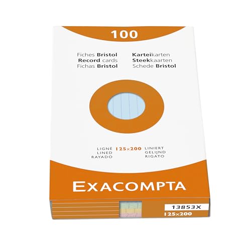 Fichas bristol Exacompta 125x200 con líneas para organizar sus sesiones de estudio y apuntes