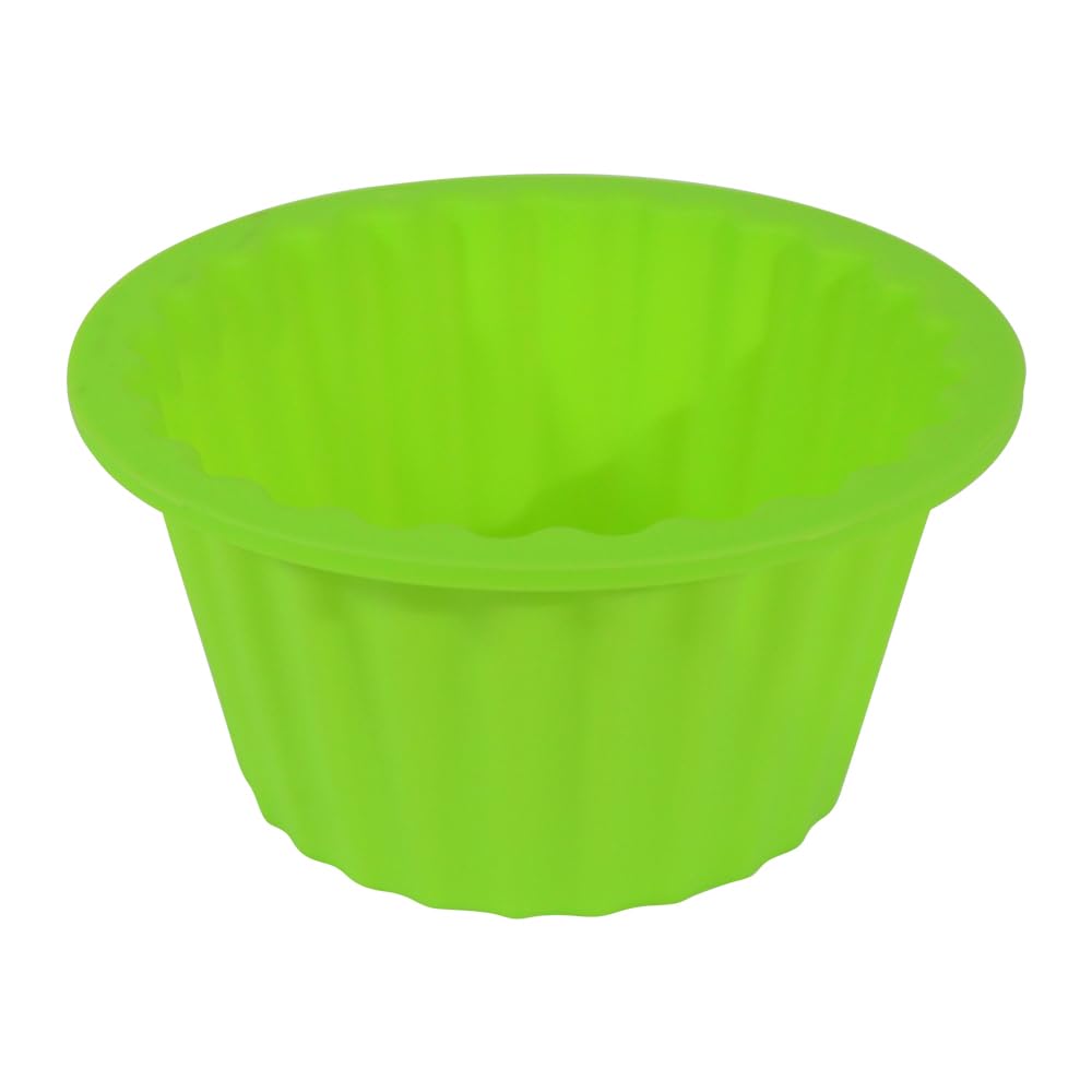 Moldes gigantes para cupcakes, aptos para lavavajillas, moldes de silicona para cupcakes, antiadherentes, para decoración fácil de pasteles y herramientas de horneado (paquete de 3) (verde)