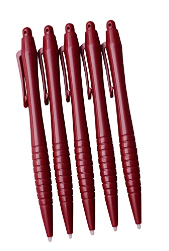 Dealbude24 5 x Red Stylus Pen Long Display Touch Pen with Hole for Pendant for PDA and Organiser Plastic