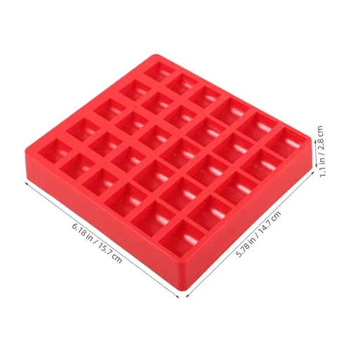Caja organizadora para monedas plástica roja miniatura 2