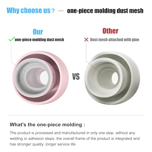 Image of 3 Pairs Replacement Ear Tips for AirPods Pro and 2nd Generation with Noise Reduction Hole, Silicone Ear Tips for AirPods Pro with Portable Storage Box and Fits in Charging Case (S /M /L, Pink)