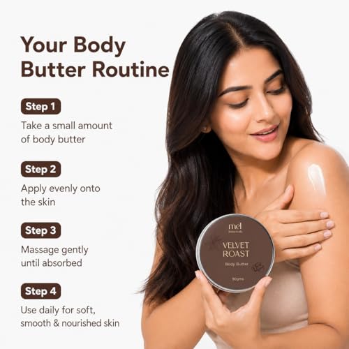 Image of Velvet Roast Body Butter | Enriched with Vanilla, Coffee Oil & Shea Butter | Deep Hydration, Lightweight | No synthetic fragrances, Non-greasy | Suitable for Dry, Combination Skin, 90gm