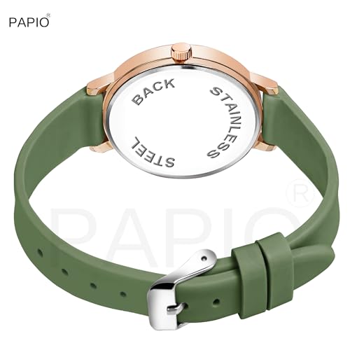 Image of PAPIO Silicone Strap Elegant Women's Analog Wrist Watch for Ladies and Girls | Stylish & Trendy | Premium Strap | Perfect for Casual, Party & Formal Wear
