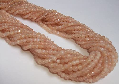Pierre de lune pêche naturelle 3mm perles pour bijoux fil rondelle minéral 35 cm