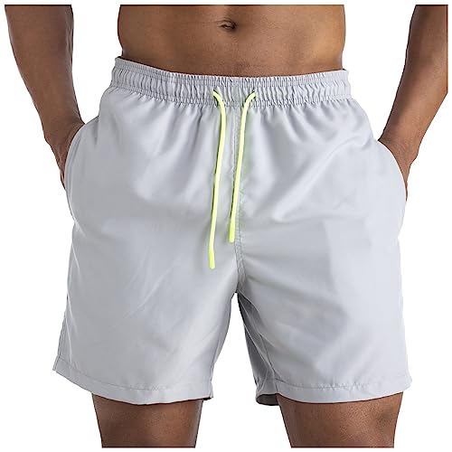 Men Swim Trunks Quick Dry Hawaiian Bathing Suit Stretch Swim Shorts Swimsuit with Pockets