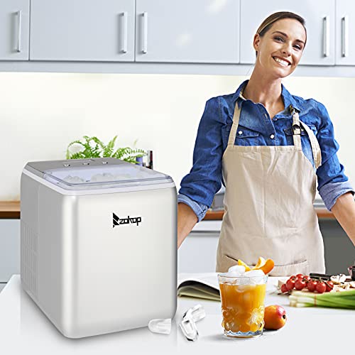 Máquina para hacer hielo de encimera 44lb/día 1.98lb capacidad miniatura 7
