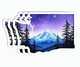 3Pcs Map of Washington State Sticker - Washington Mountain - Travel - Sticker for Water Bottle - Mug - Luggage - Tablet - Notebook