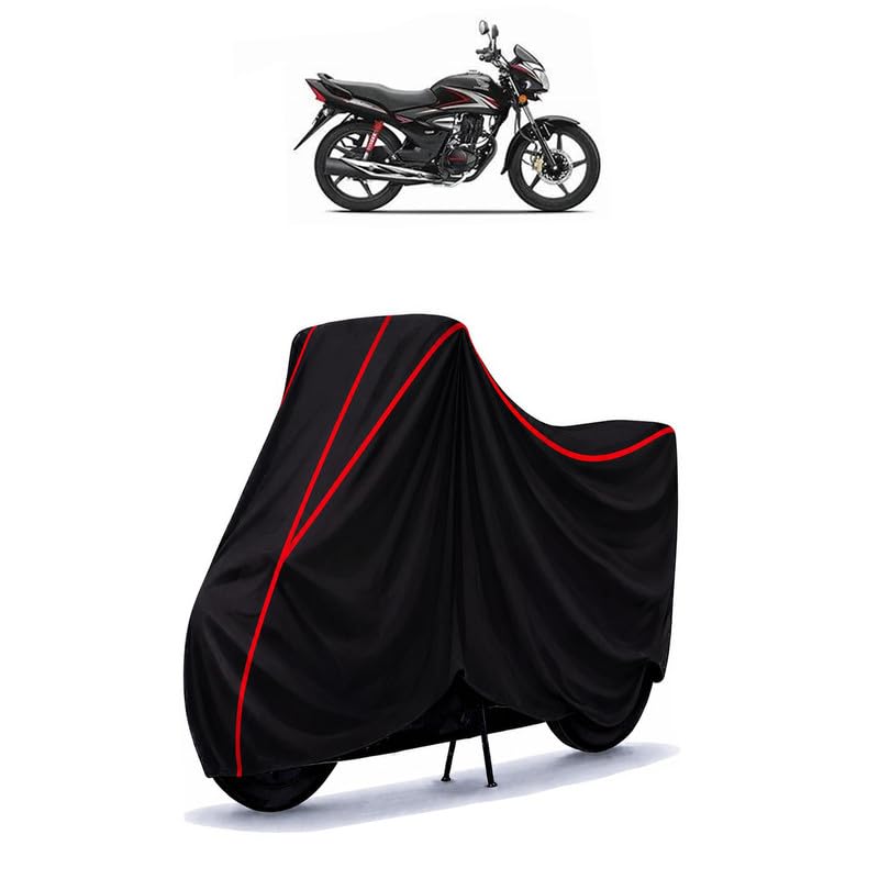 Image of Shine 125 Disk Water Resistant Bike Cover for All Motorcycles & Rain | Heavy Duty Taffeta Fabric | UV Protection, Dustproof, Scratchproof | All Weather Two Wheeler Body Cover with Elastic Bottom