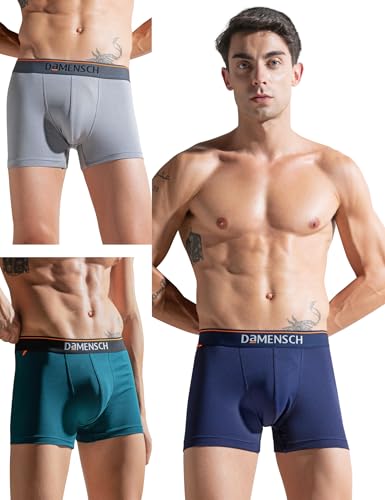 Image of DAMENSCH Men Deo-Cotton Trunk Pack, Anti-Bacterial Moisture Wicking Trunk (Pack of Assorted Colours I Color May Vary)
