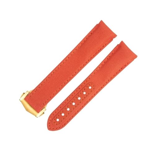 Bracelet montre nylon 20mm orange pour corriger l'entrecorne