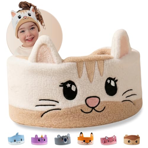 Bandou 3.0 - Original Toddler Headphones Kids Headband Headphones - Bluetooth Wireless Headband - Comfortable Headphones for Plane - Safe Volume Limit - Adjustable Travel School & Sleep (Mittens)