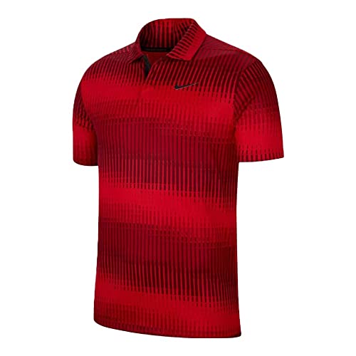 Nike Mens Dri-Fit Polo Golf Shirt Adv Tiger Woods Tw Collection (As1, Alpha, M, Regular, Regular, University Red/Black/Black) #TOP5