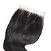 Selina Hair 4x4 Body Wave Lace Closure Human Hair 8 Inch Free Part Unprocessed Brazilian Virgin Hair with Baby Hair Natural Black Color
