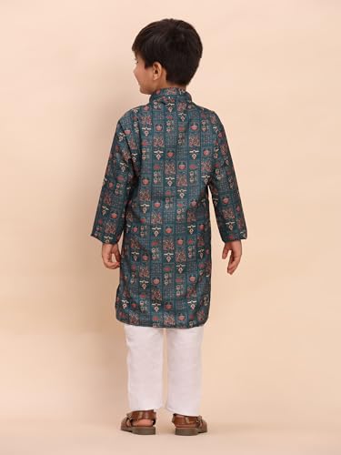 Image of Pro-Ethic Style Developer Boys Heavy Cotton Printed Kurta and Pajama Set for Kid's Ethnic Wear (S-280)