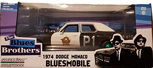 Greenlight 1974 Dodge Monaco Bluesmobile 1/24 Chase Green Machine 84011 haut de gamme