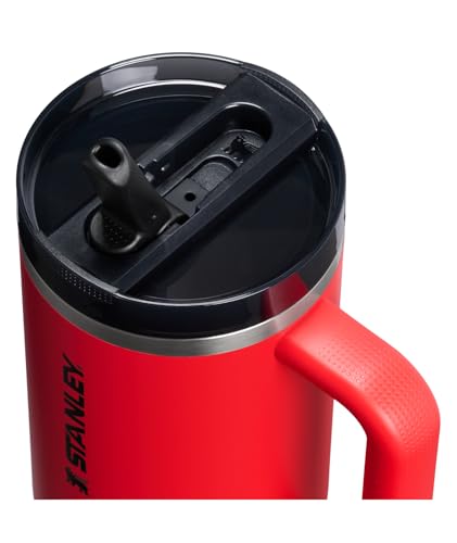 Image of STANLEY Quencher ProTour Flip Straw Tumbler with Leakproof Lid 40 oz | Built-In Straw & Handle | Cupholder Compatible for Travel | Insulated Stainless Steel Cup | BPA-Free | Chili Black