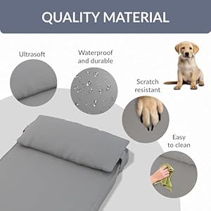 Washable Dog Bed – Memory Foam Crate Pad Dog Bed Orthopedic Dog Bed – Large Breed Super Tough Dog Bed – Big Dog Beds for Extra Large – Clearance Dog Bed Washable Cover Dog Bed with Pillow Square