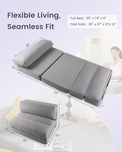 Listado y reviews de Futon gris para oficina en casa los mejores 10. 5 Imagen adicional
