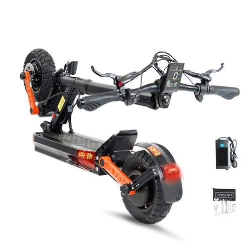 Image of Fast Electric Scooter Adults, 1200W /5600W Off Road E Scooter, 35 /50 Miles Long Range, 35 /50 MPH Top Speed, 10 /11 inch Tires, Foldable Kick Scooter for Adults and Teens with Dual Suspension