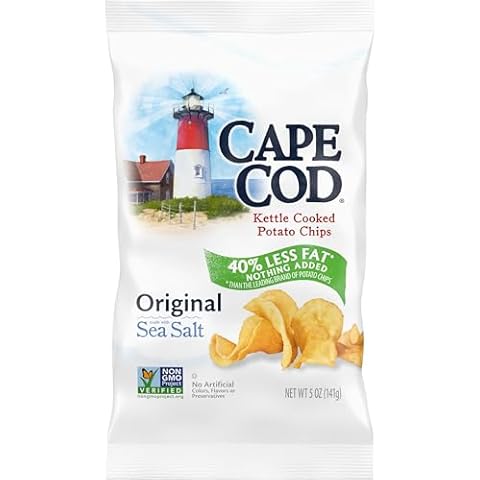 Cape Cod Potato Chips, Potato Chips Reduced Fat, 5 Ounce Cover