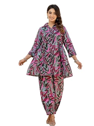 Image of YUFTA Blue Cotton Striped Print Co-ord set (1920CRDBL )