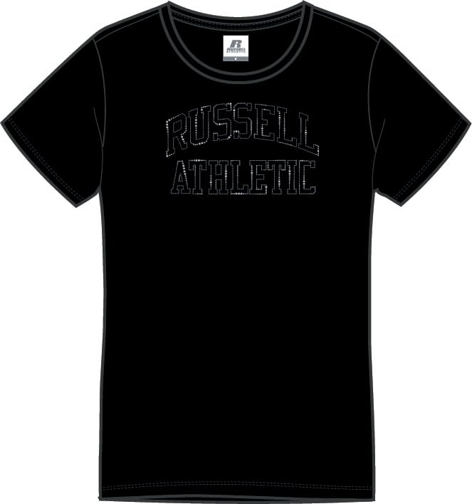 Russell Athletic A31101-IO-099 BLY-S/S Crewneck TEE Shirt T-Shirt Women's Black Size S