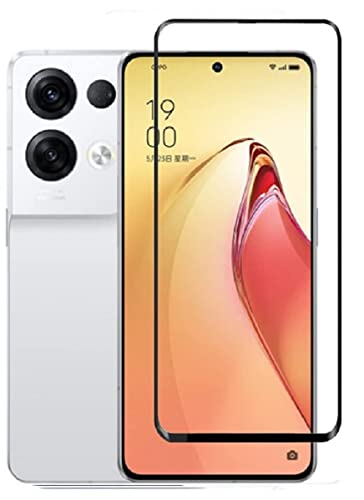 Image of STP FEEL Tempered Glass Compatible for Oppo Reno 8 Pro | Edge to Edge Coverage Screen Protector Guard | Full Screen Protector (6.7 Inch, Pack of 1)
